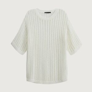 Oat + Fort White Crochet  T-Shirt